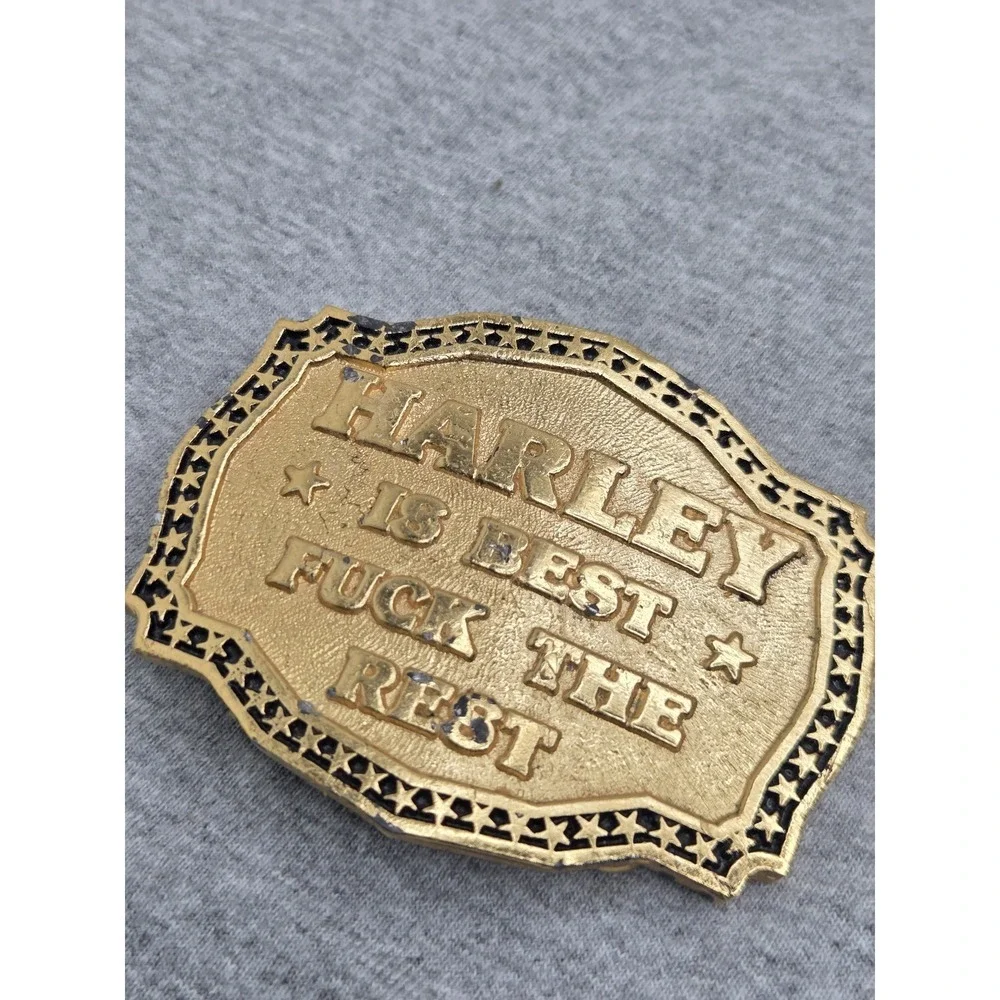 One of a Kind 1984 Handmade Harley Davidson Belt Buckle Artisan Motorcycle Biker